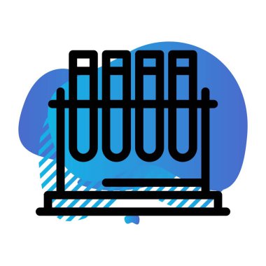 Vektör test tüpü simgesi 