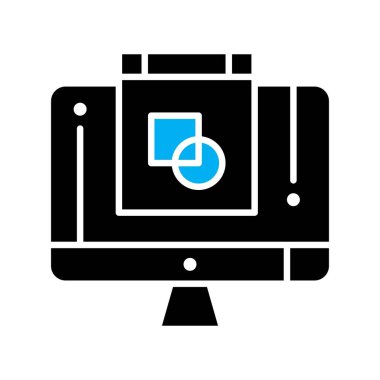 Lcd simgesinin vektör illüstrasyonu  