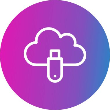 Vektör usb düz biçim simgesi