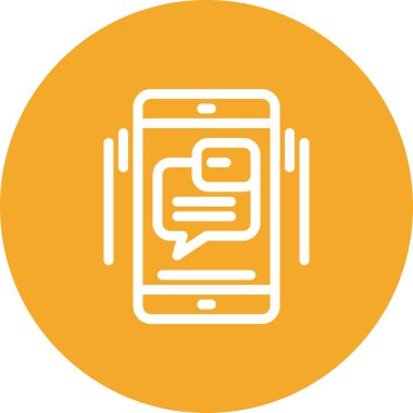 Vektör iletisi düz biçim simgesi