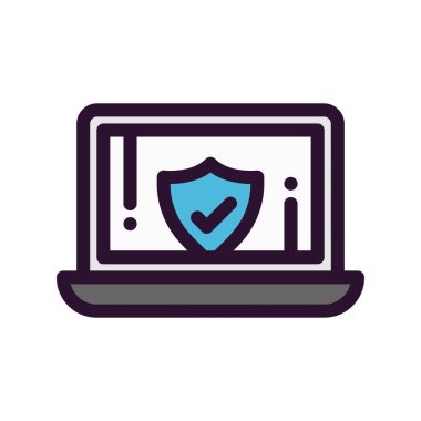 Dizüstü bilgisayar simgesinin vektör çizimi 