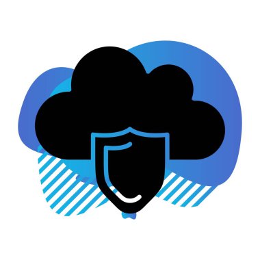 Bulut simgesinin vektör illüstrasyonu 