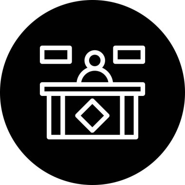 Resepsiyon Simgesi Vektör illüstrasyonu 