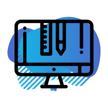 Lcd simgesinin vektör illüstrasyonu  