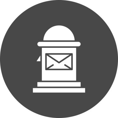 vektör posta kutusu düz biçim simgesi   