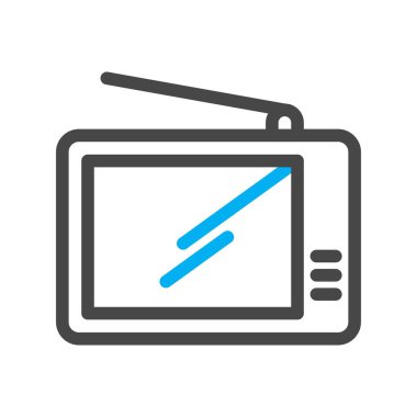 Televizyon simgesinin vektör illüstrasyonu 