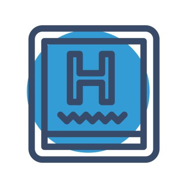 Hastane simgesinin vektör illüstrasyonu 