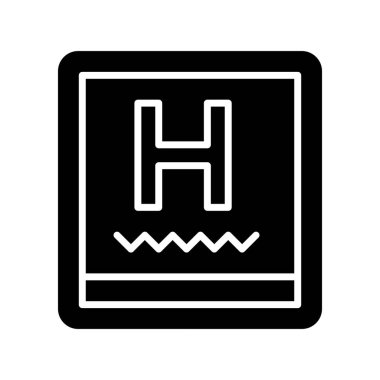 Hastane simgesinin vektör illüstrasyonu 