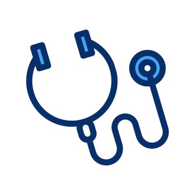 Stetoskop simgesinin vektör çizimi