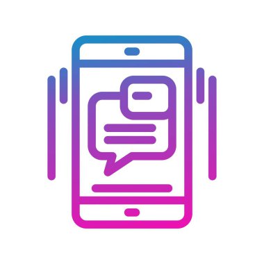 Vektör iletisi düz biçim simgesi