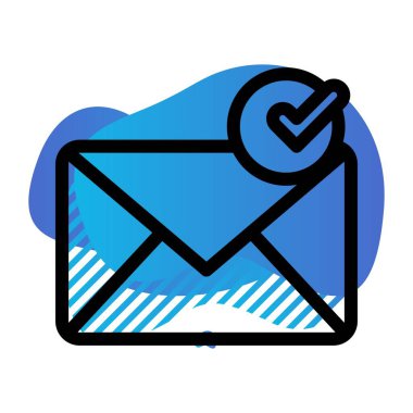  Vektör iletisi düz biçim simgesi