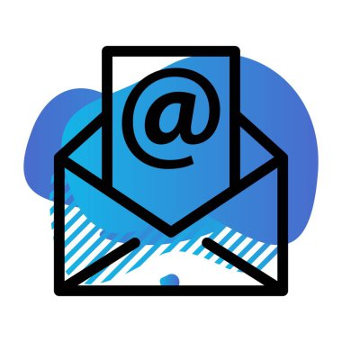 Vektör E- posta düz biçim simgesi