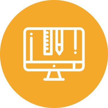 Lcd simgesinin vektör illüstrasyonu  