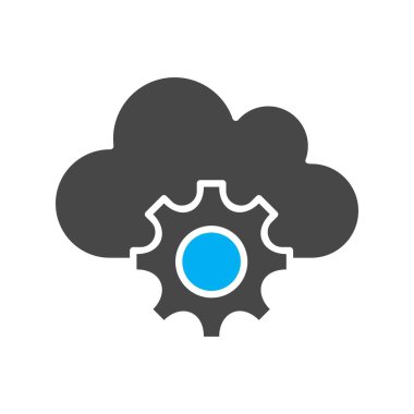 Vektör Gear düz biçim simgesi