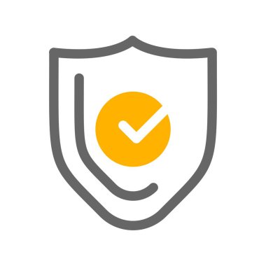 Kalkan simgesinin vektör illüstrasyonu 