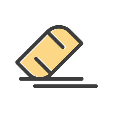 Silgi simgesinin vektör illüstrasyonu 