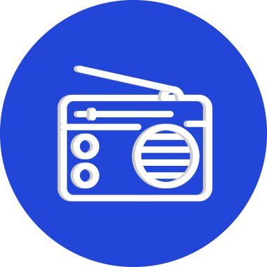 vektör radyo düz biçim simgesi