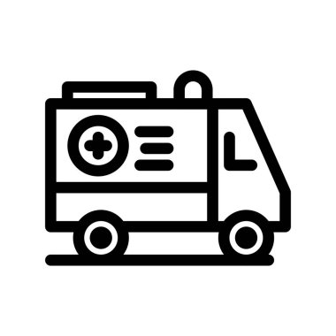 Ambulans simgesinin vektör çizimi