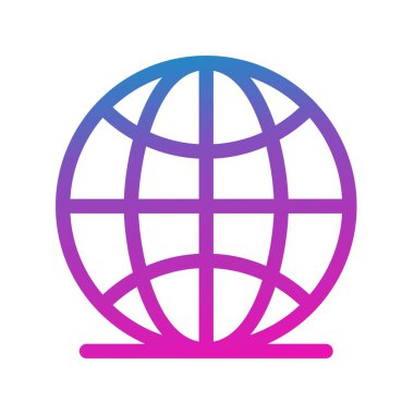 Vektör Dünya düz biçim simgesi