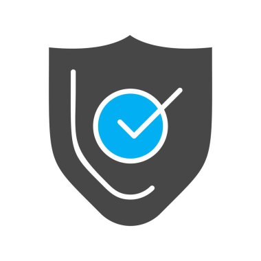 Kalkan simgesinin vektör illüstrasyonu 