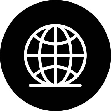 Vektör Dünya düz biçim simgesi