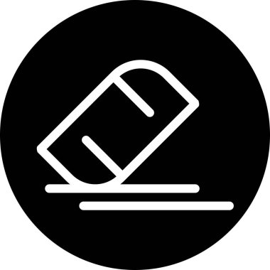 Silgi simgesinin vektör illüstrasyonu 