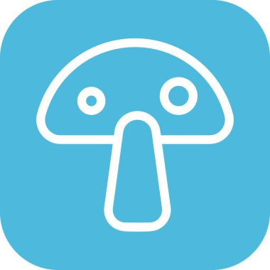 Mantar simgesinin vektör illüstrasyonu