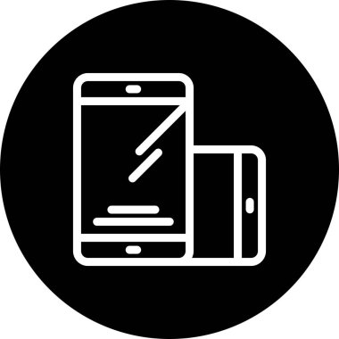 Vektör mobil düz biçim simgesi