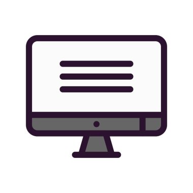 Lcd simgesinin vektör illüstrasyonu  