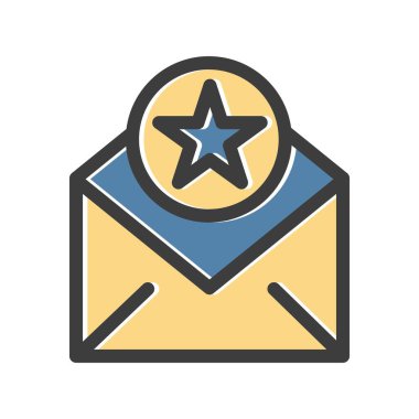 Yıldız simgesinin vektör illüstrasyonu 