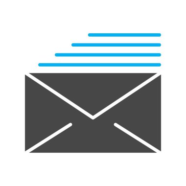 Vektör iletisi düz biçim simgesi