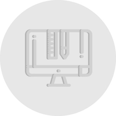 Lcd simgesinin vektör illüstrasyonu  