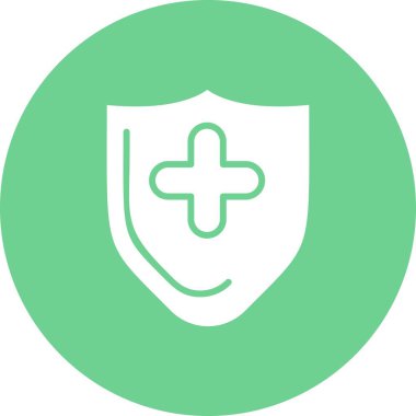 Kalkan simgesinin vektör illüstrasyonu 