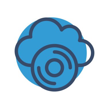 Vektör dvd düz biçim simgesi