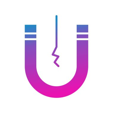 Magnet simgesinin vektör illüstrasyonu 