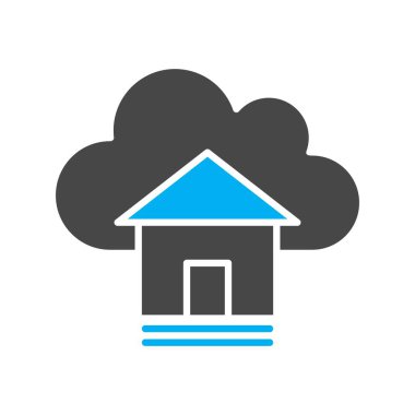 Vektör evi düz biçim simgesi