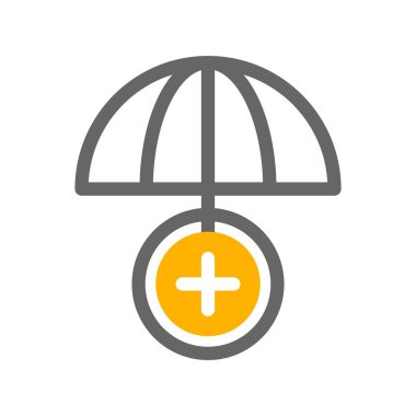 Şemsiye simgesinin vektör illüstrasyonu 