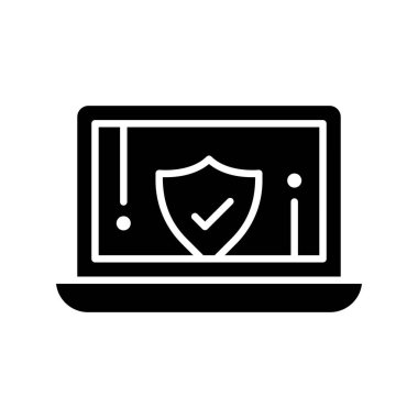 Dizüstü bilgisayar simgesinin vektör çizimi 