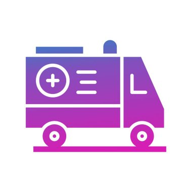 Ambulans simgesinin vektör çizimi