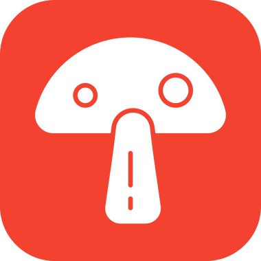 Mantar simgesinin vektör illüstrasyonu