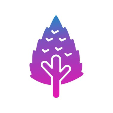 vektör ağacı düz biçim simgesi