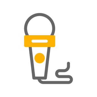 vektör mikrofon düz biçim simgesi