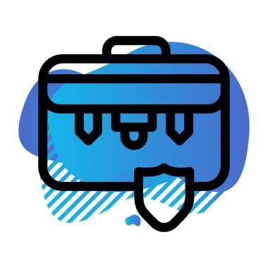 Evrak çantası simgesinin vektör illüstrasyonu 