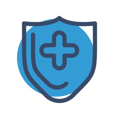 Kalkan simgesinin vektör illüstrasyonu 