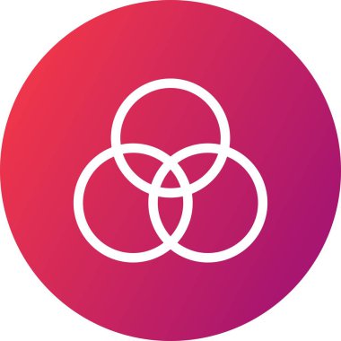  Çember simgesinin vektör illüstrasyonu 