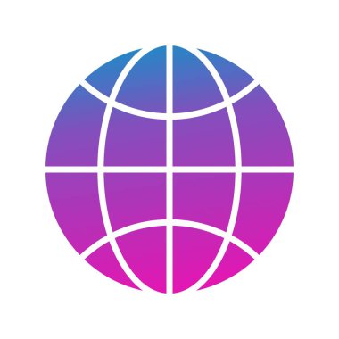 Vektör Dünya düz biçim simgesi