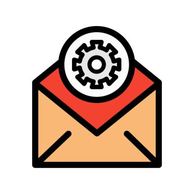  Simgeyi ayarlamanın vektör illüstrasyonu