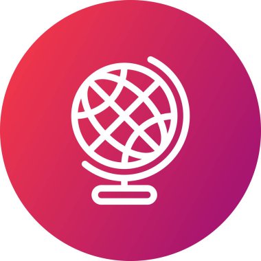 Vektör Dünya düz biçim simgesi