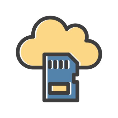 Vektör simkart düz biçim simgesi