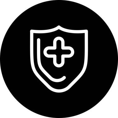 Kalkan simgesinin vektör illüstrasyonu 